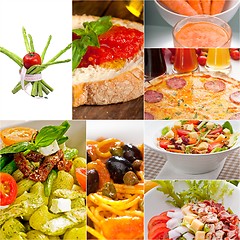 Image showing healthy Vegetarian vegan food collage