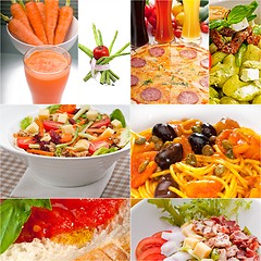 Image showing healthy Vegetarian vegan food collage