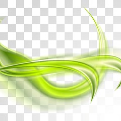 Image showing Abstract bright green waves design