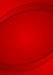Image showing Abstract red wavy background