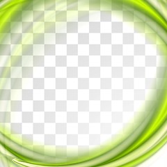 Image showing Abstract bright green waves design