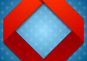 Image showing Abstract geometric USA colors background