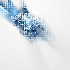 Image showing Blue grunge hi-tech vector background