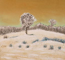 Image showing Oil painting of a winter landscape