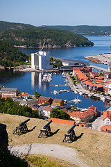 Image showing Cannons at Fredriksten Fort and Fredriksten view, Norway