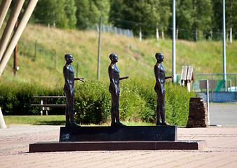Image showing Lillehammer  Winter olympics statue, Norway