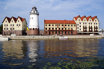 Image showing Light house and buildings