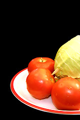 Image showing tomatos and cabbage