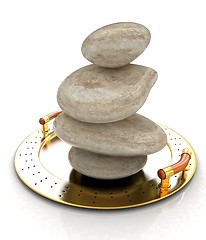 Image showing Spa stones on tray