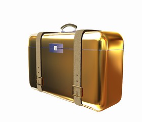 Image showing Golden suitcase