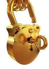 Image showing Vintage old padlock unlocked