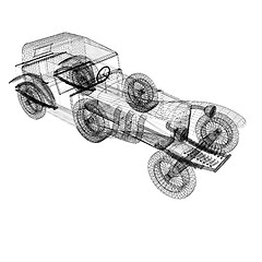 Image showing 3d model retro car