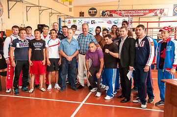 Image showing Demonstration weighing boxers