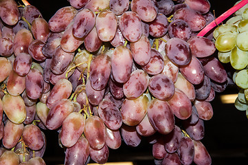 Image showing Selling grapes on the market