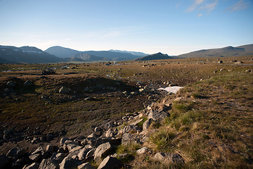 Image showing Mountain plateau Valdresflye, Jotunheimen, Norway