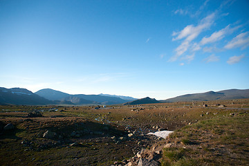 Image showing Mountain plateau Valdresflye, Jotunheimen, Norway