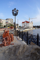 Image showing Brickwork near river