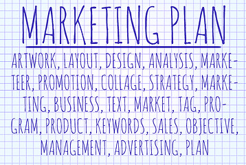 Image showing Marketing plan word cloud