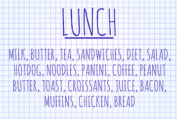 Image showing Lunch word cloud
