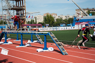 Image showing Fire relay race