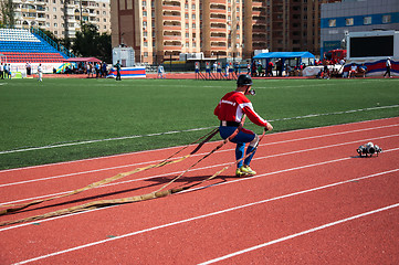 Image showing Fire relay race