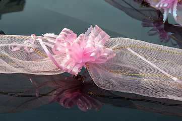 Image showing Wedding car decoration