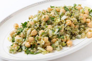 Image showing Freekeh chickpea salad