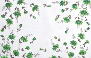 Image showing Cloth with flowers as background