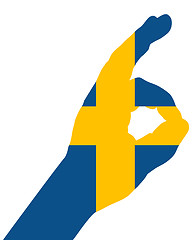 Image showing Swedish finger signal