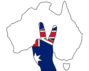 Image showing Australian finger signal