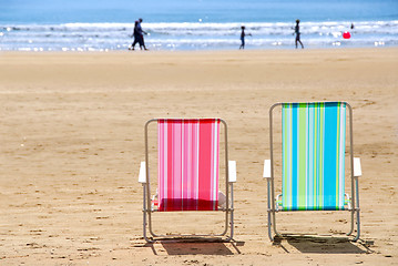 Image showing Beach chairs