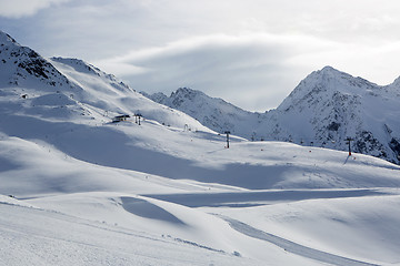 Image showing Ski run in Austrian Alps