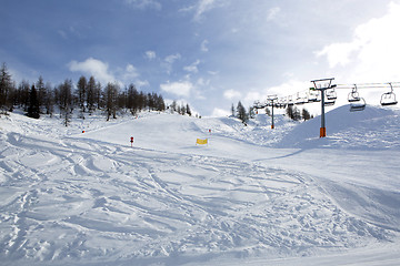 Image showing Ski run in Austrian Alps