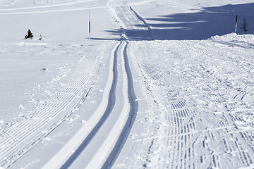 Image showing Cross-country skiing trail