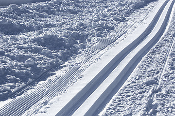 Image showing Cross-country skiing trail