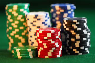 Image showing Stacks of chips