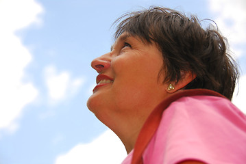 Image showing Optimistic woman