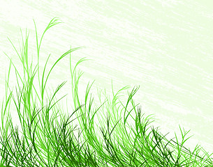 Image showing Blowing grass