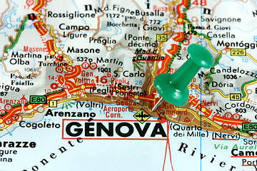 Image showing Genova on map