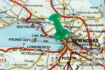 Image showing Leningrad on old map