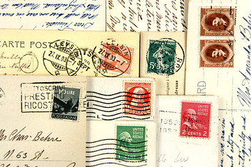 Image showing Old post cards