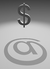 Image showing Sign $ 1