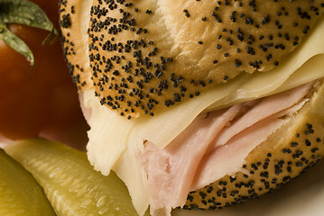 Image showing HAM AND SWISS SANDWICH
