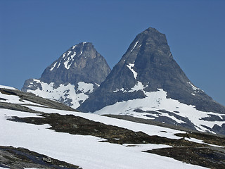 Image showing Mountaintops