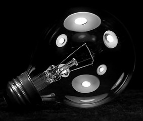 Image showing Close Up of a Clear Light Bulb