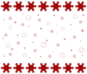 Image showing Red Snowflake Background