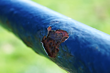 Image showing A Rust Spot On A Gate