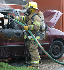 Image showing firefighter