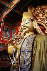 Image showing Buddhist statue in a Tibetan temple in China