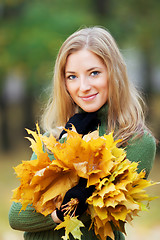 Image showing young woman in the park